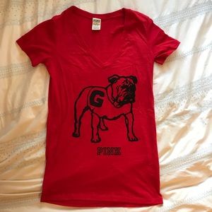 PINK by VS UGA V-Neck Top